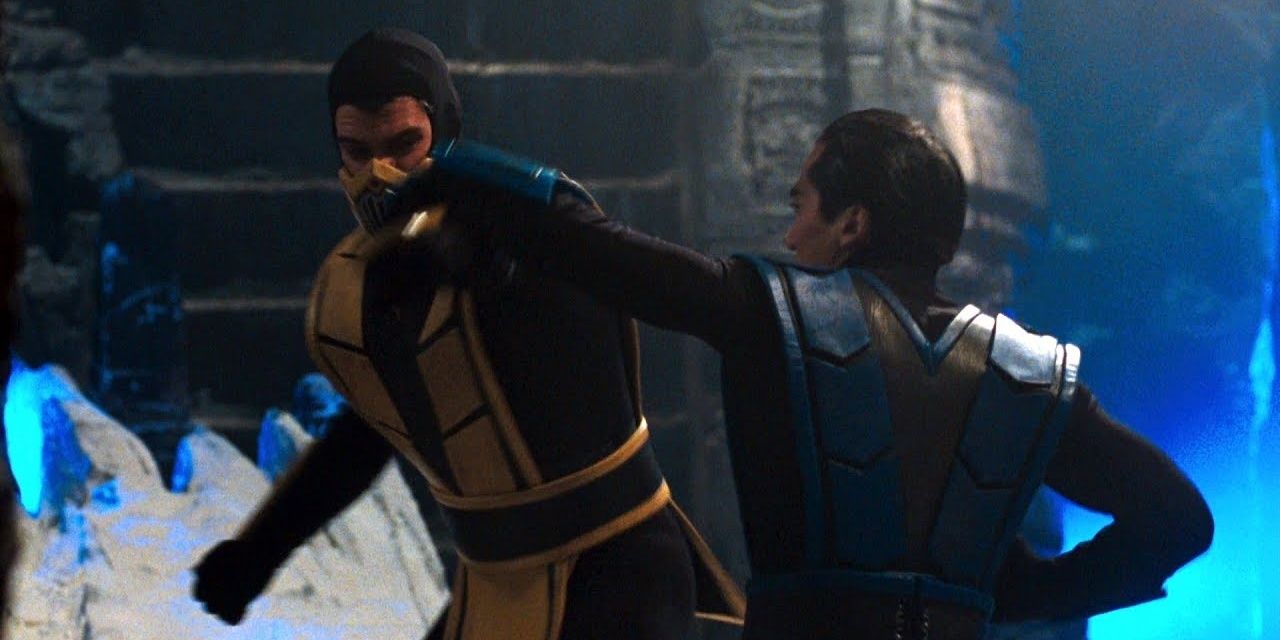 Sub Zero and Scorpion fighting each other in Annihilation