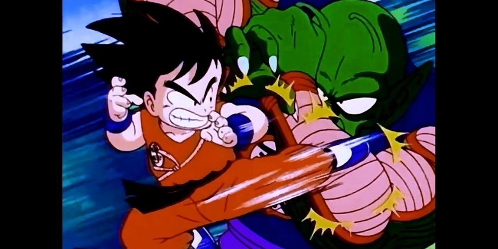 Goku fighting King Piccolo.
