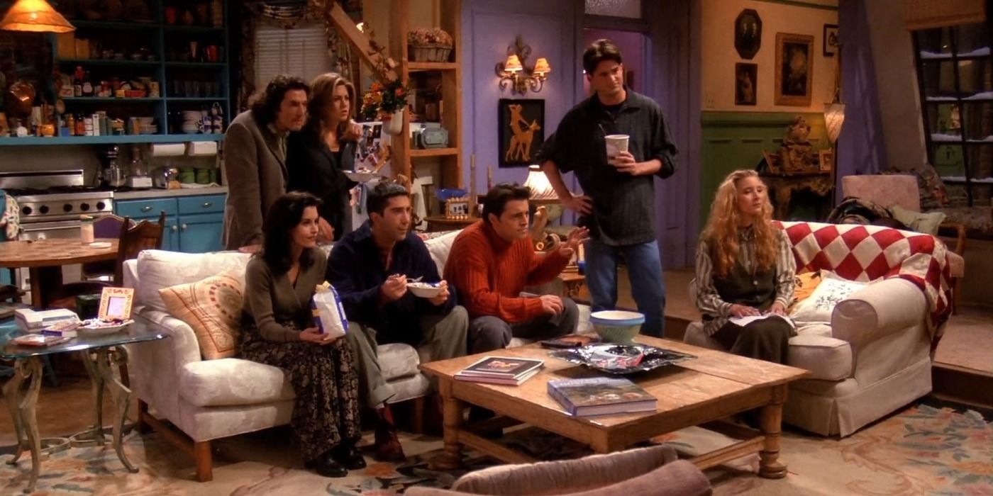 Chandler and the gang watching his mother Nora Bing on TV in Friends. 
