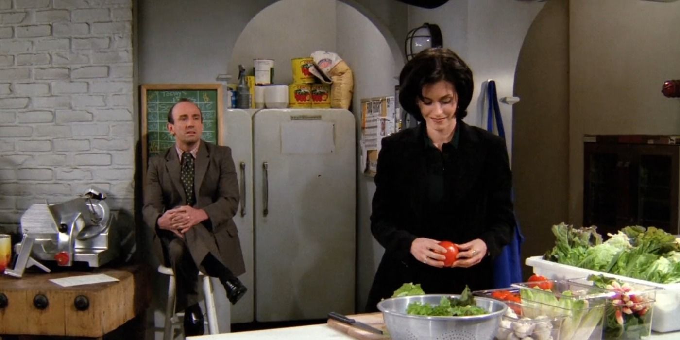 Friends Monica interviews with an inappropriate restaurant head