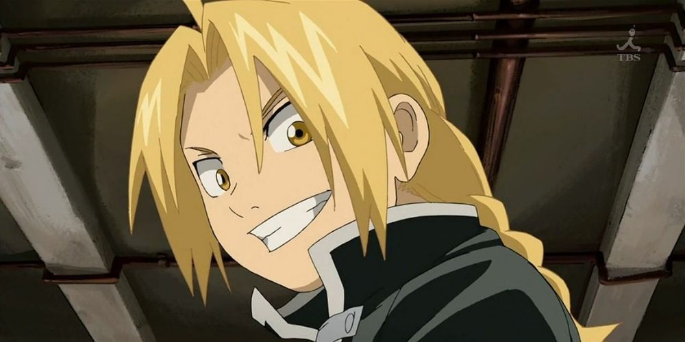 Edward Elric sorrindo em Full Metal Alchemist