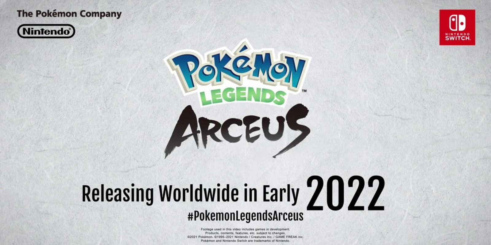 Screenshot of the Pokémon Legends: Arceus announcement