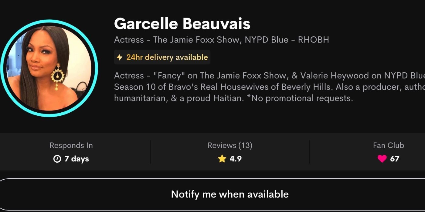 Garcelle Beauvais's Cameo profile on RHOBH