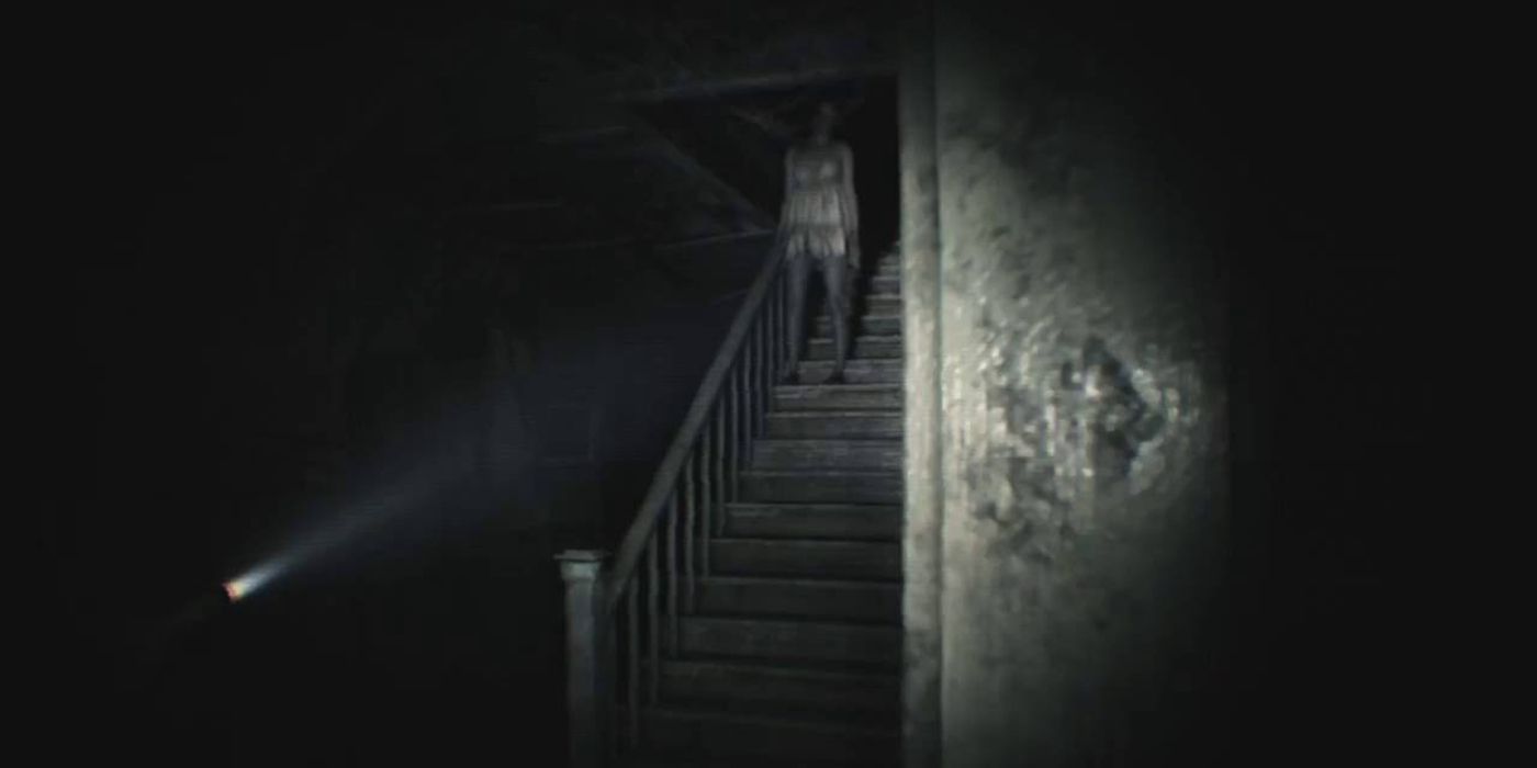 A screenshot from the 2017 video game Resident Evil 7.