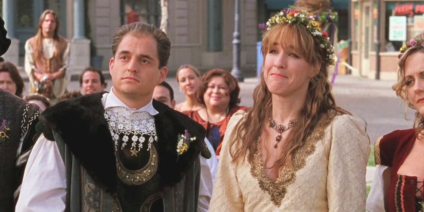 TJ y Liz en su boda con temática renacentista en Gilmore Girls