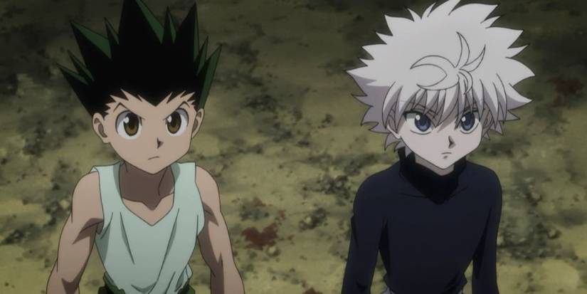 Gon and Killua looking angry in Hunter x Hunter