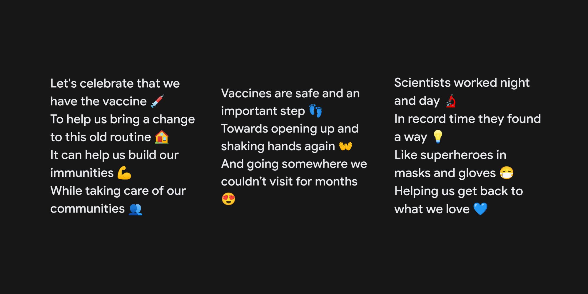 Google Assistant vaccine song lyrics