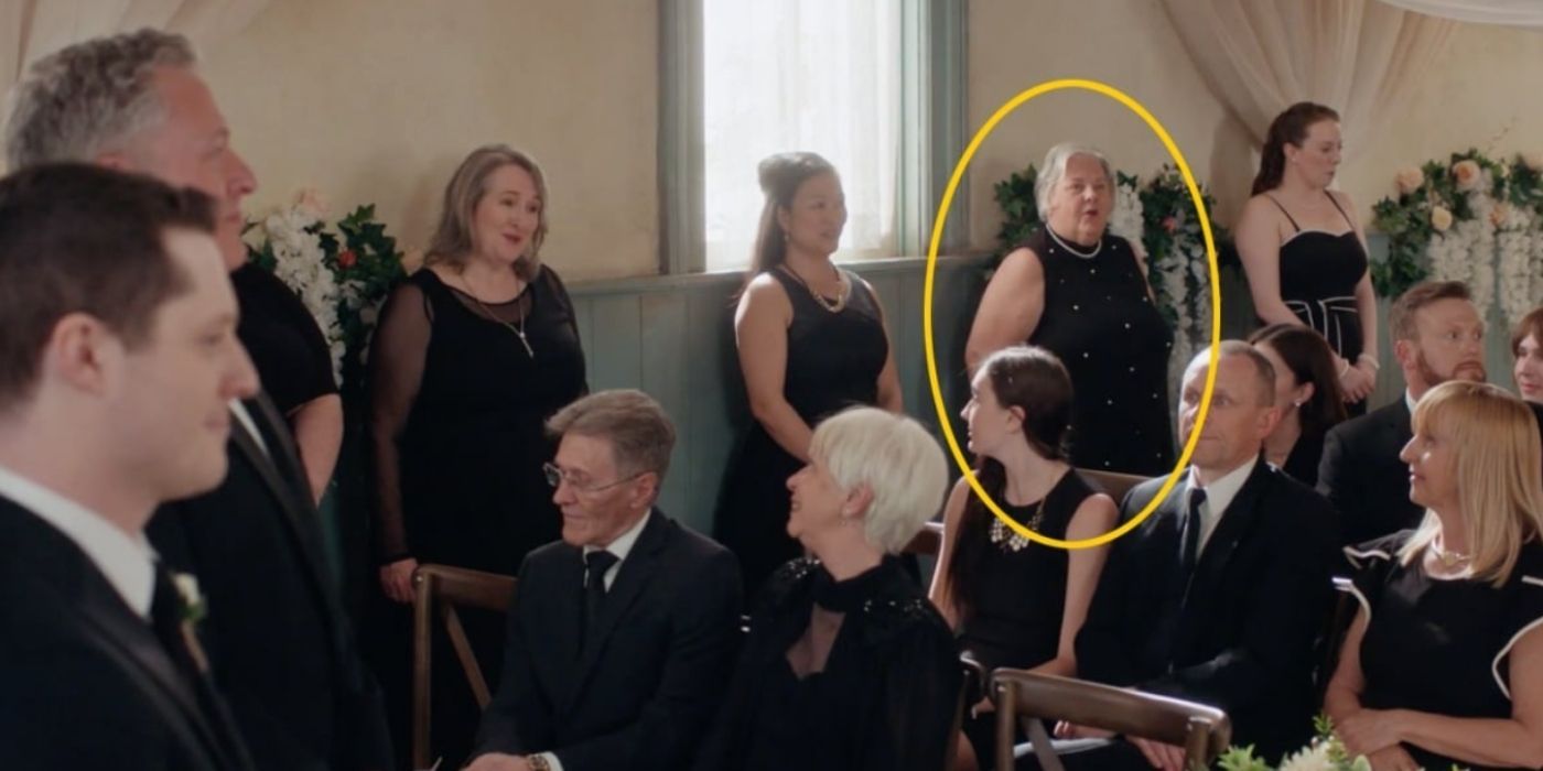 Gwen was spotted at David and Patrick's wedding in Schitt's Creek