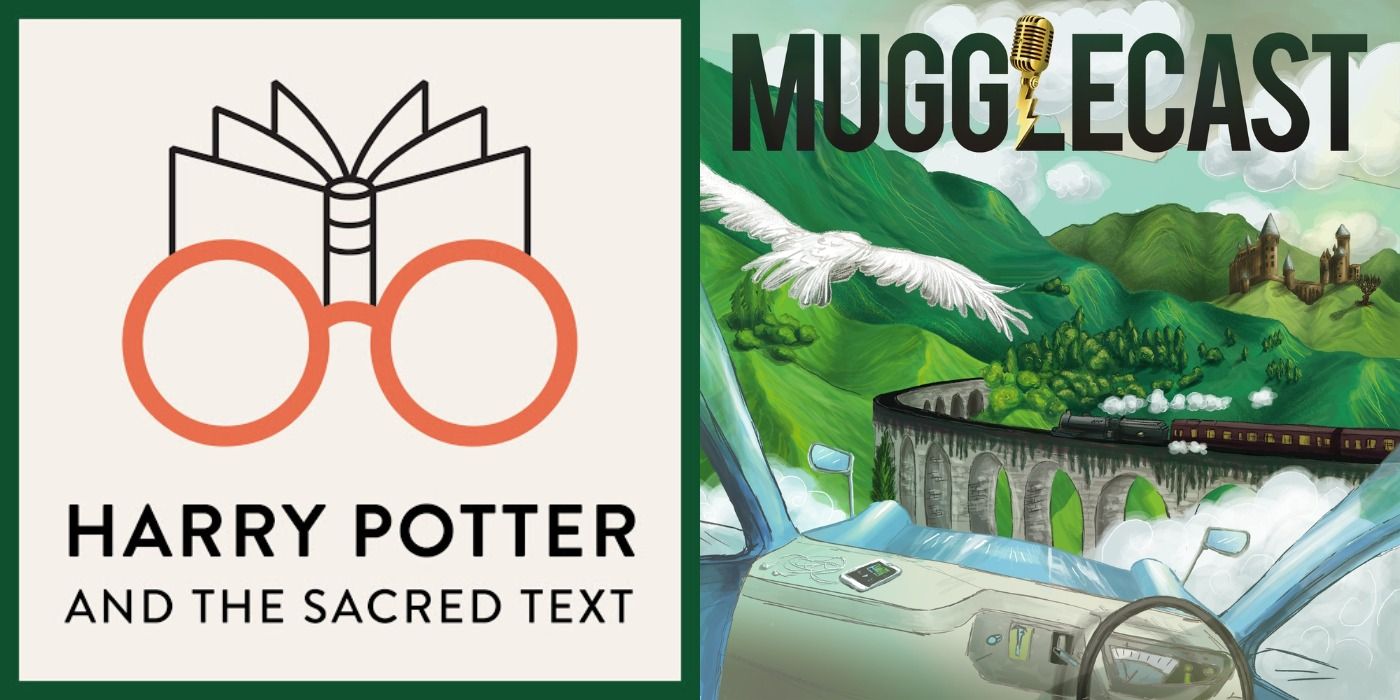 Logos for MuggleCast and Harry Potter and the Sacred Text