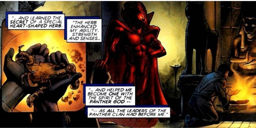 Origin of the Heart-shaped herb from Black Panther in Marvel comics.