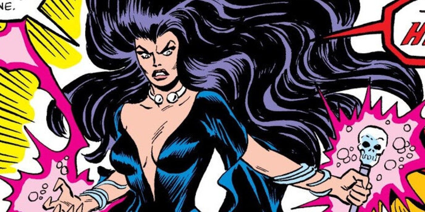 The Greek goddess Hecate appears in a panel from Marvel Comics.