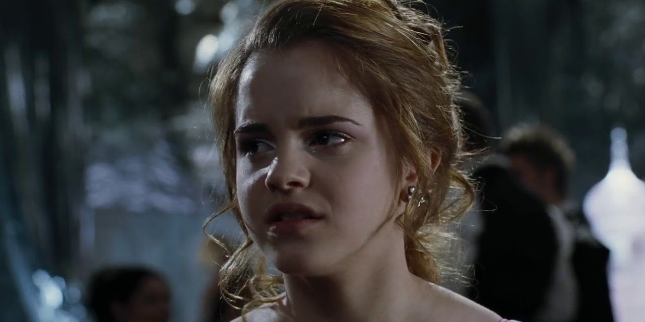 Hermoine crying at the Yule Ball 