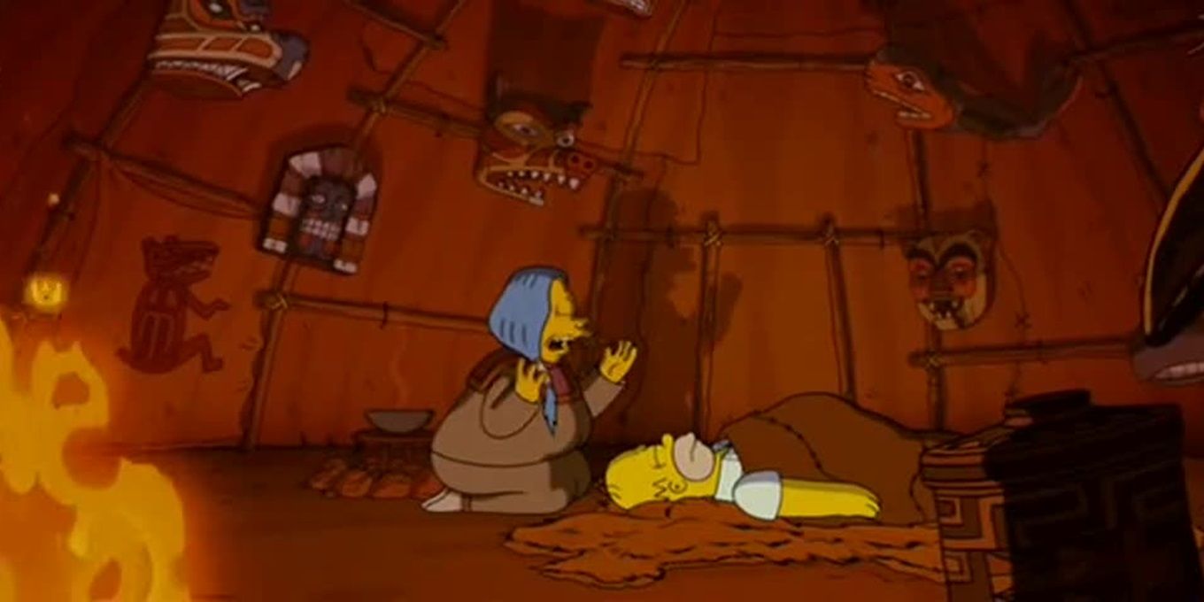 Homer and the healer in The Simpsons Movie