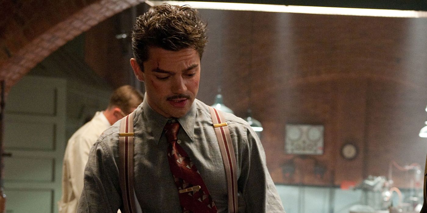 Howard Stark looking at an invention.