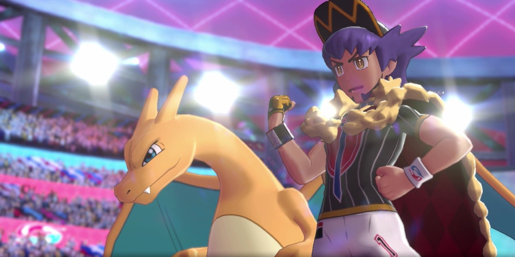 Leon with his Charizard in Pokémon Sword & Shield