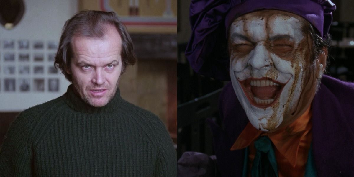 Jack Nicholson in The Shining and Jack Nicholson in Batman.