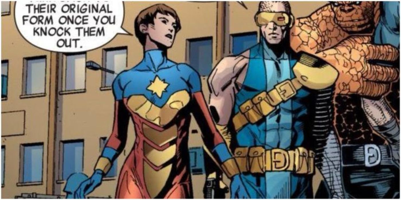 Janet Van Dyne becomes Captain Marvel in Age Of Ultron comic.
