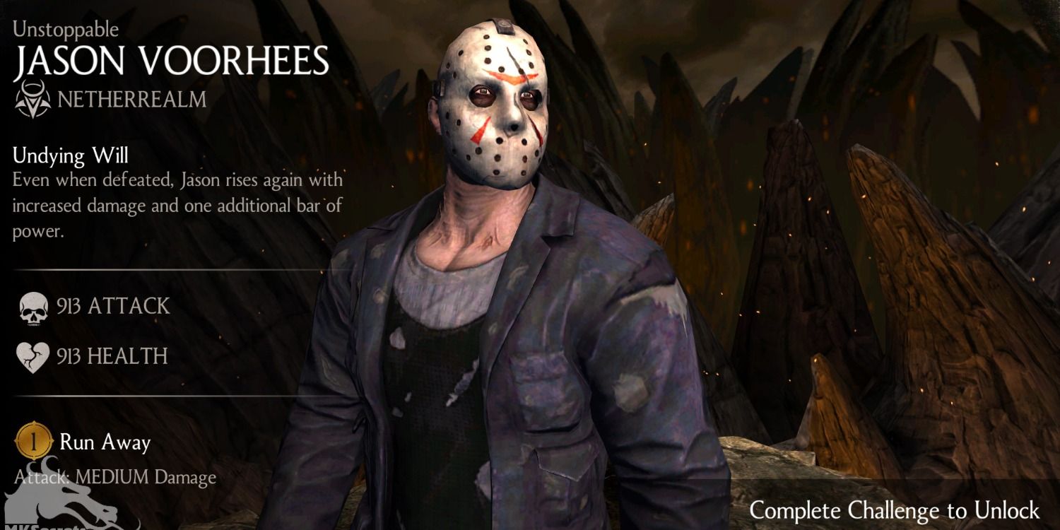 Jason Voorhees character, wearing his iconic hockey mask in in Mortal Kombat game