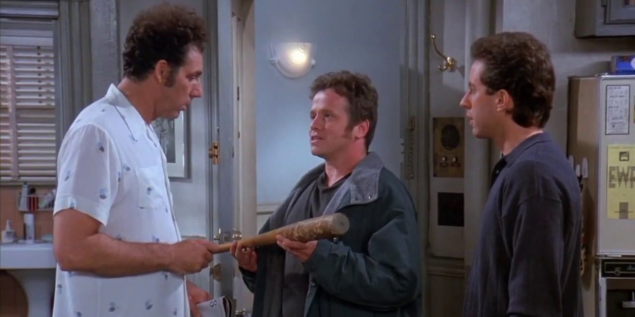 Jerry, Kramer, and Brody in Jerry's apartment in Seinfeld