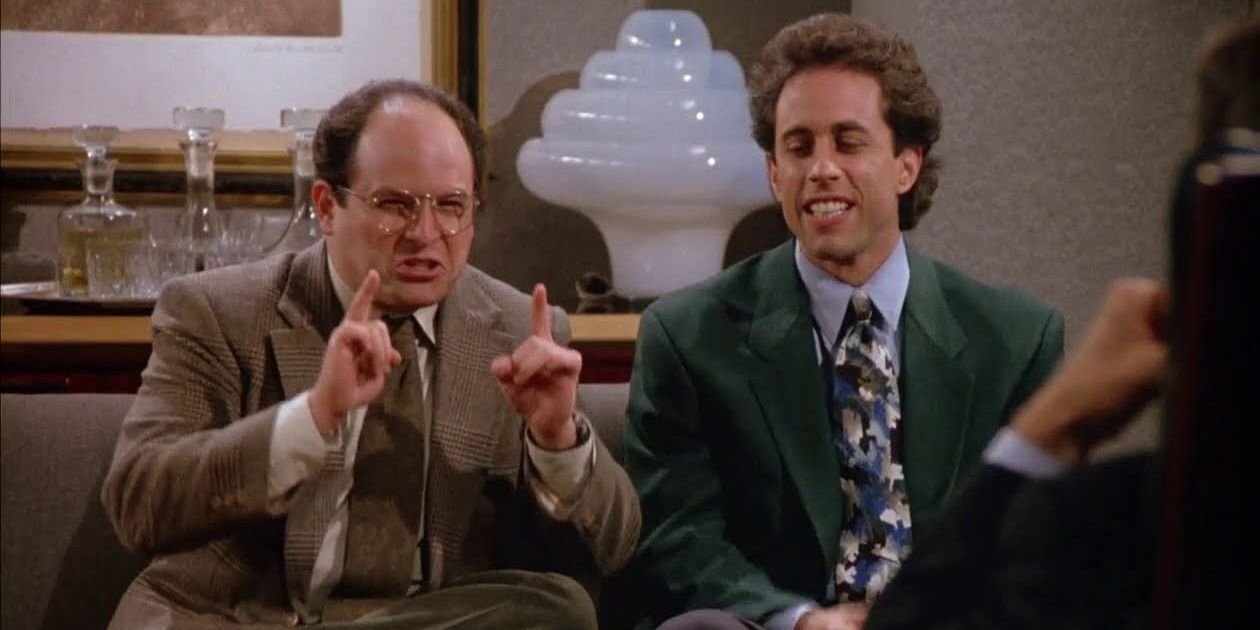 Jerry and George pitch a show about nothing in Seinfeld