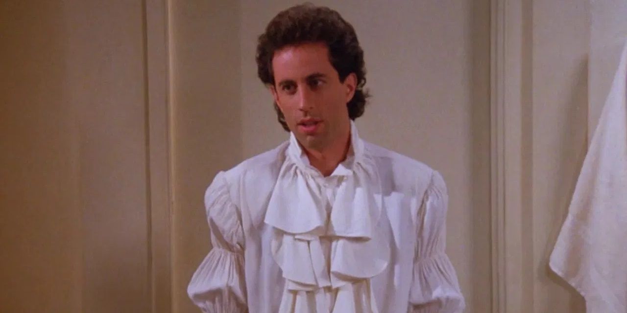 Jerry wearing the puffy shirt in Seinfeld