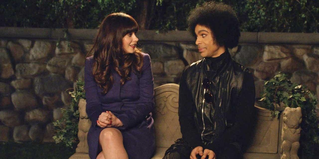 Jess and Prince talking at his party