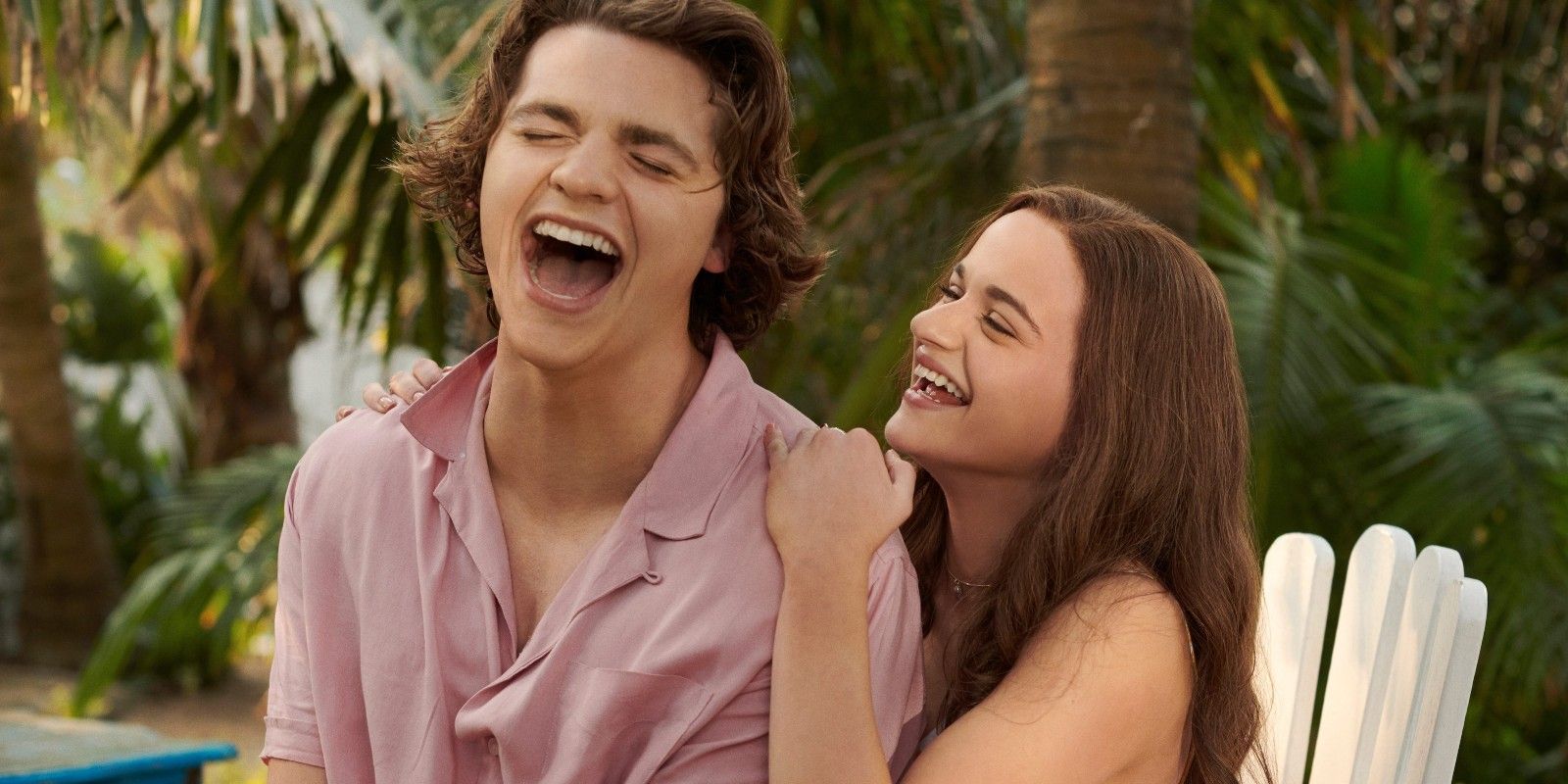Joel Courtney and Joey King in The Kissing Booth 3