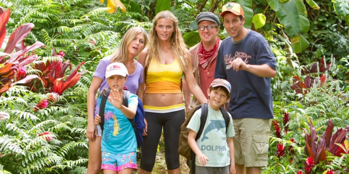 A family in the jungle in Just Go With It 