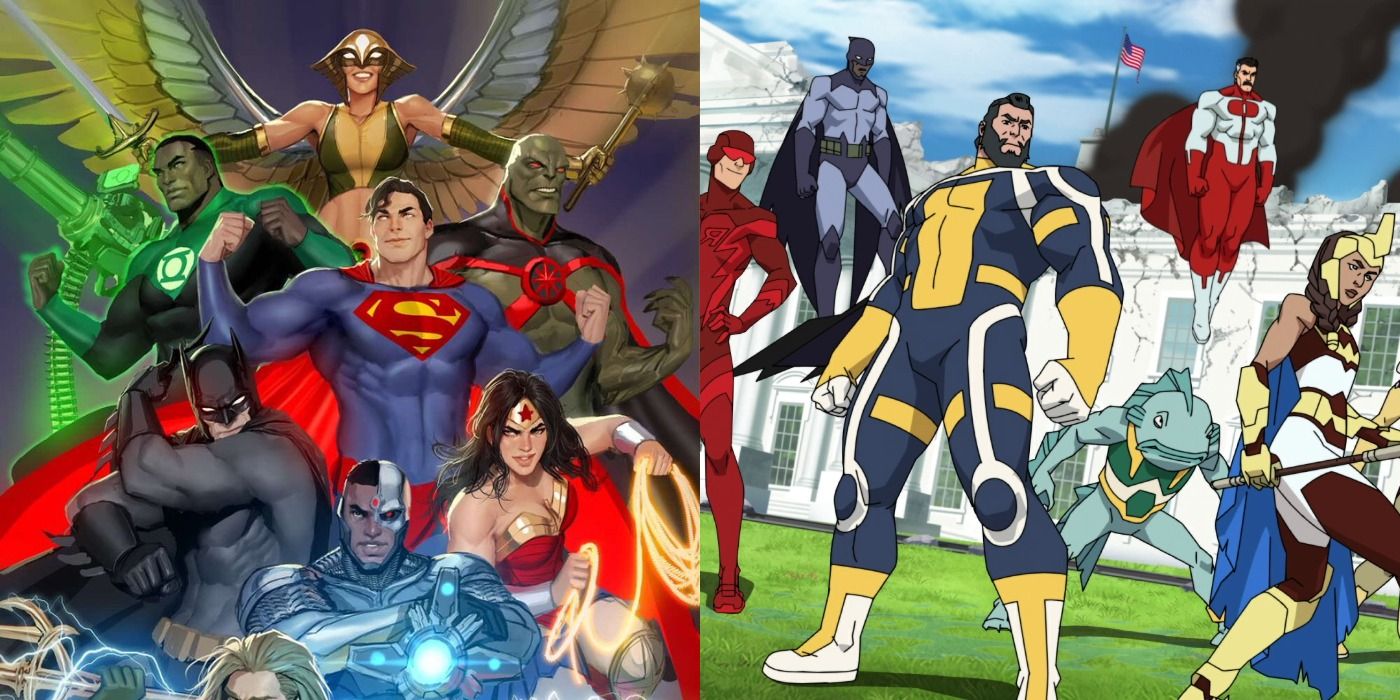The Justice League From DC Comics And The Guardians of the Globe From Invincible