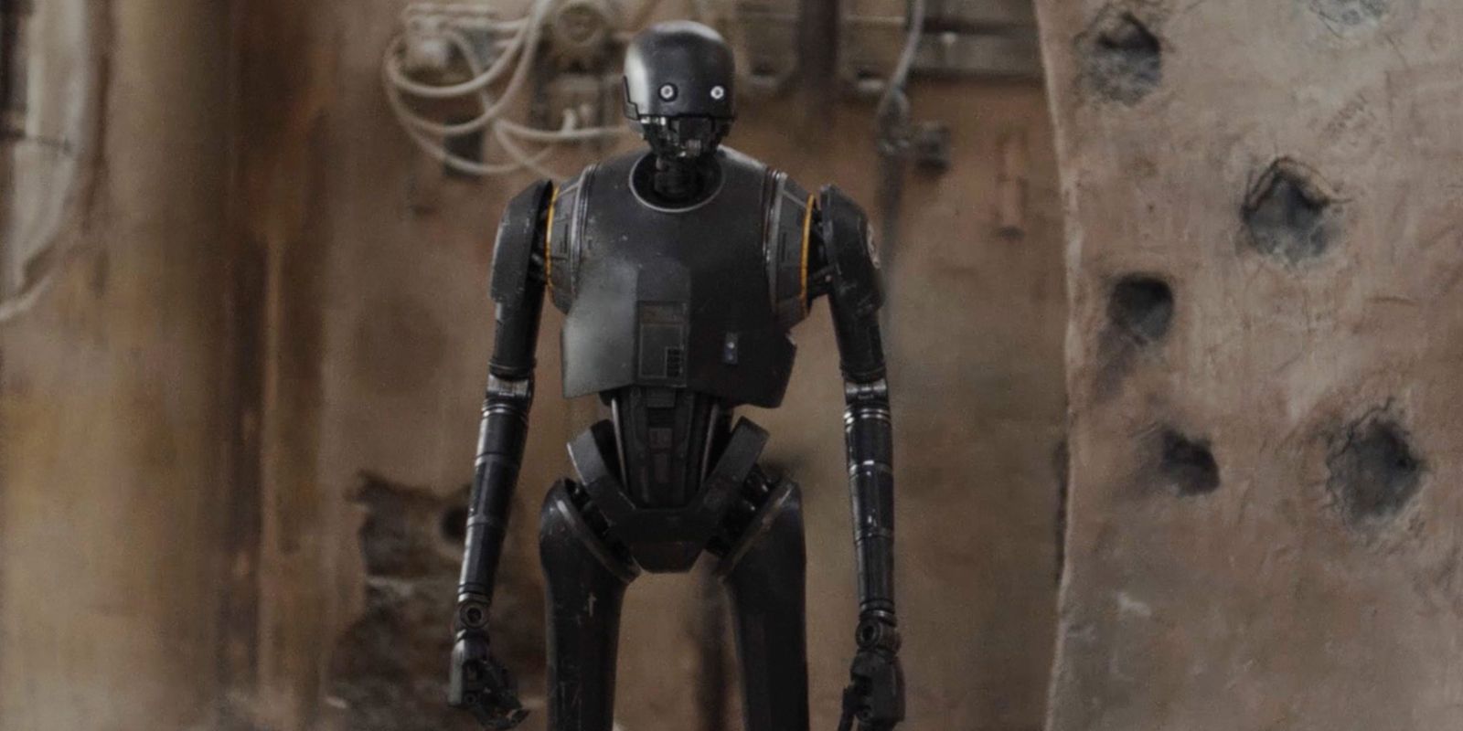 K-2S0 in Jedha City in Rogue One: A Star Wars Story