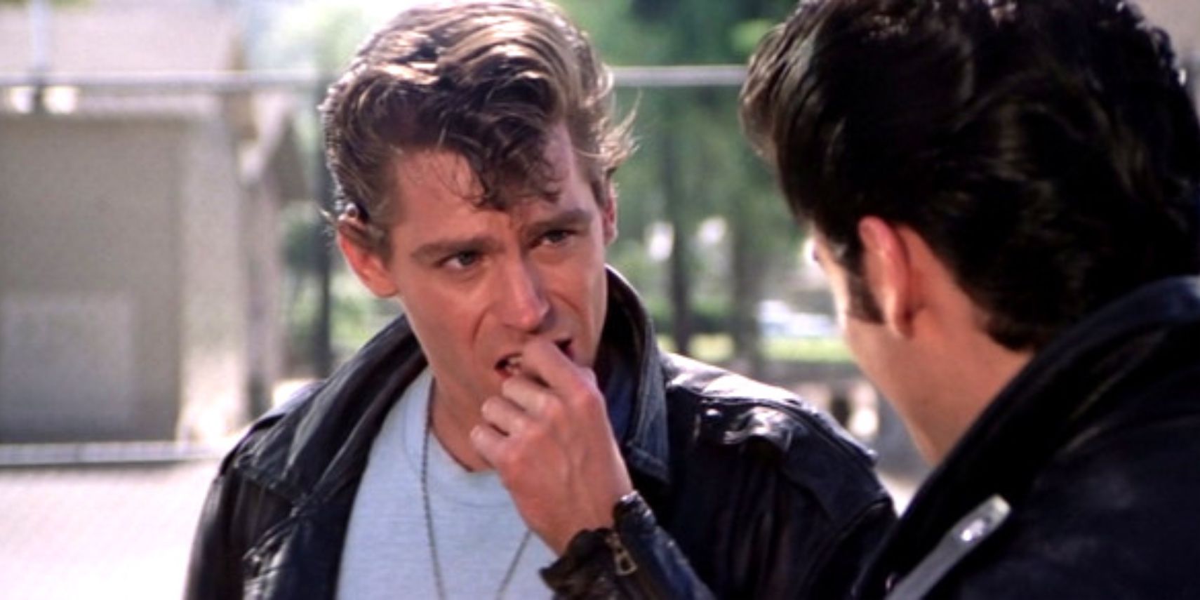 Kenickie talking to Danny in Grease