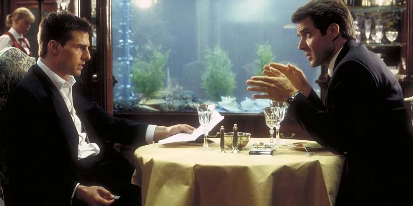 Tom Cruise and Henry Czerny in Mission: Impossible.