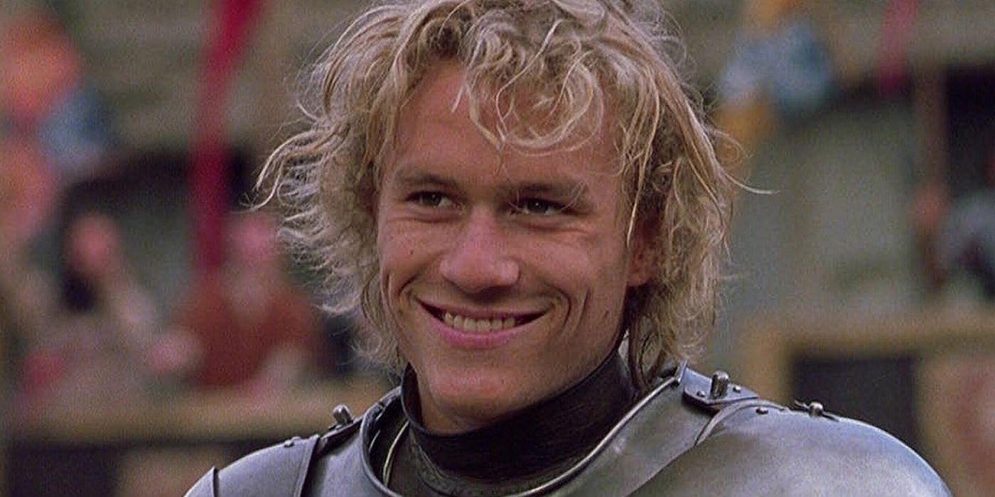 William laughs after a joust in A Knight's Tale.