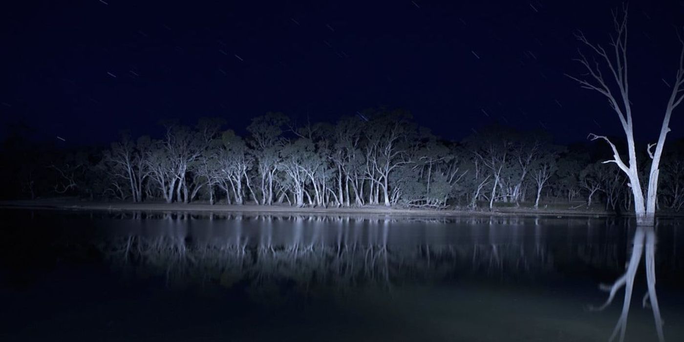 Lake Mungo at night