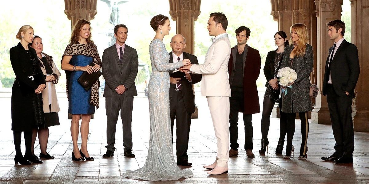 Blair and Chuck's wedding in Gossip Girl.