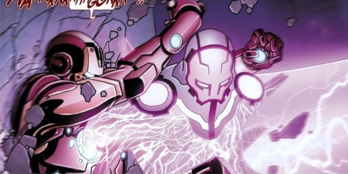 Living Laser corners Iron Man and nearly kills him