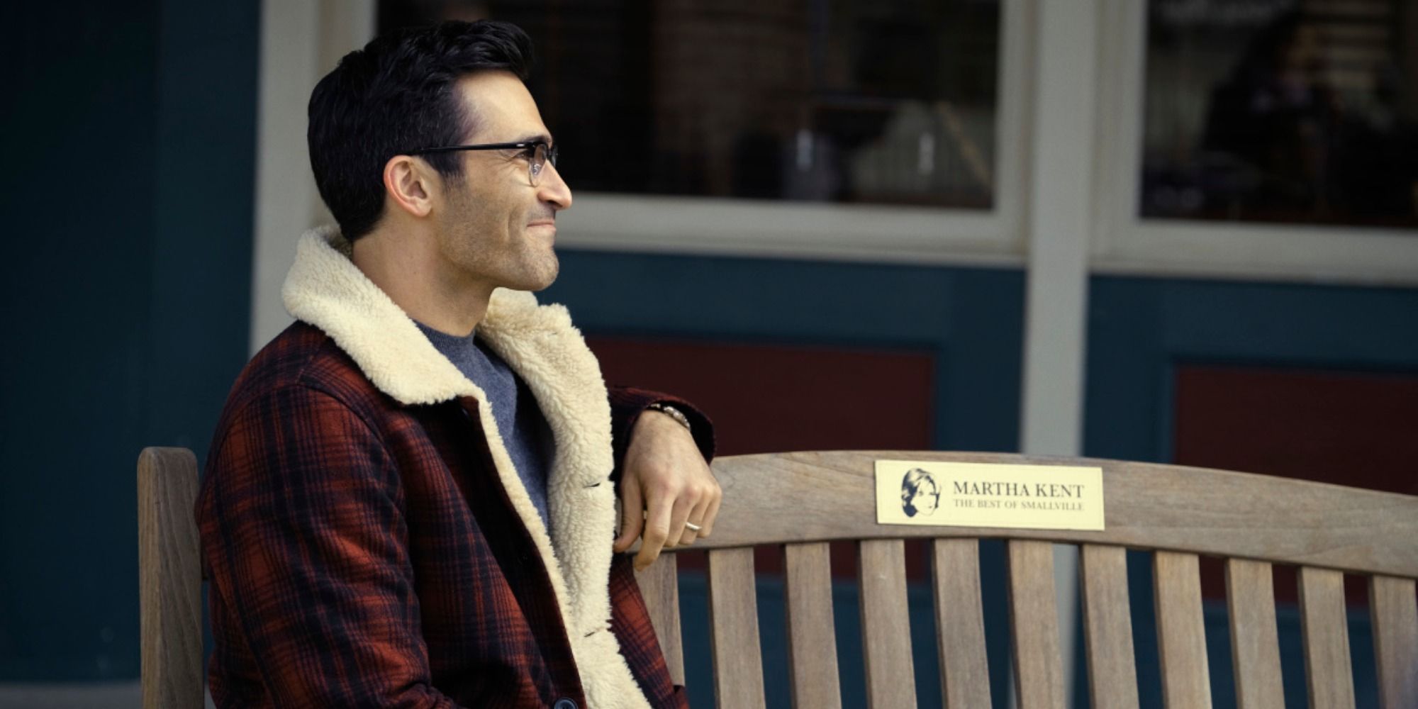 Clark relaxing on the bench that was dedicated to his mom.