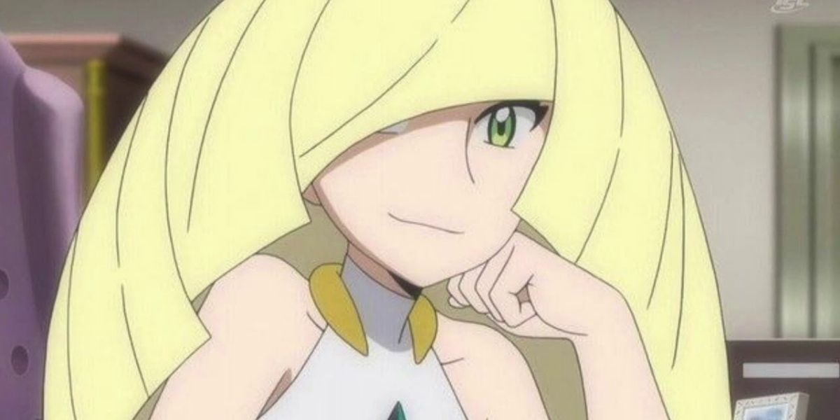 Lusamine smiling in the Pokémon Sun &amp; Moon anime