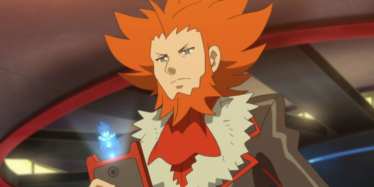 Lysandre using the holo caster to speak in the Pokémon X&amp;Y anime