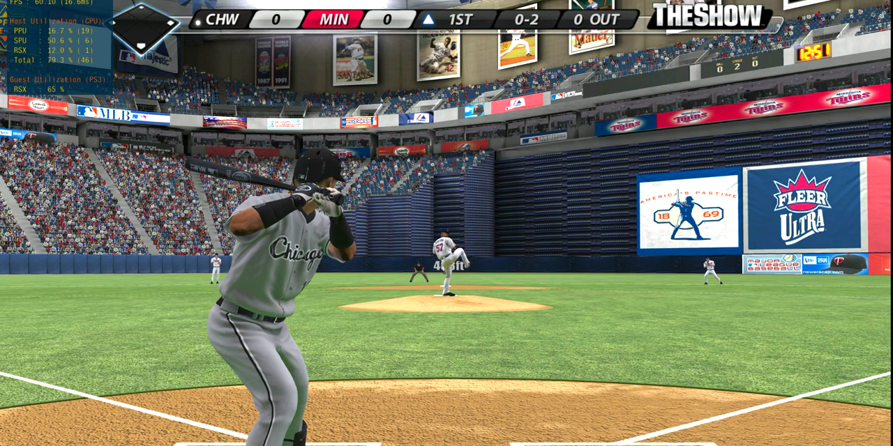 A White Sox player batting in MLB 08 The Show