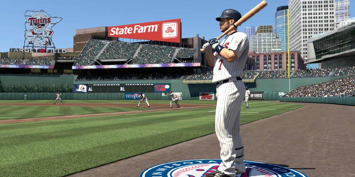 Joe Mauer on deck in MLB 10: The Show