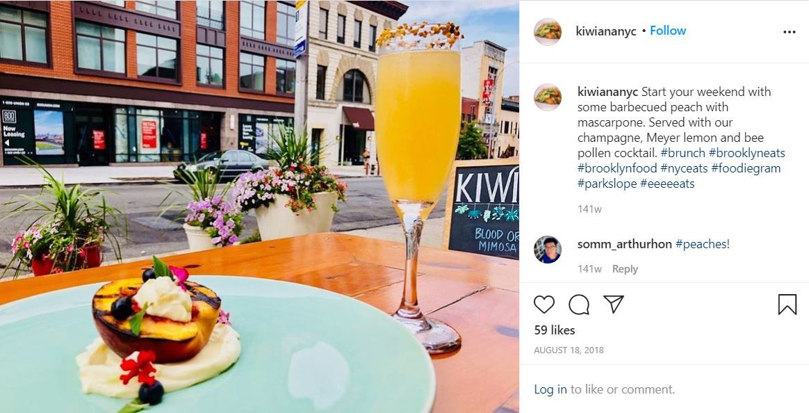 Instagram post from Mark Simmons' Kiwiana Restaurant.
