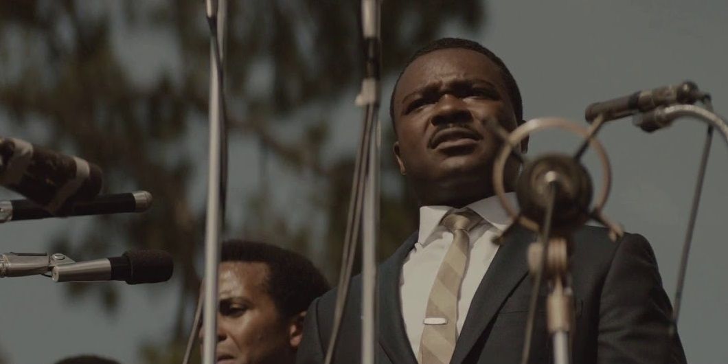 Martin Luther King Jr in the final shot of Selma