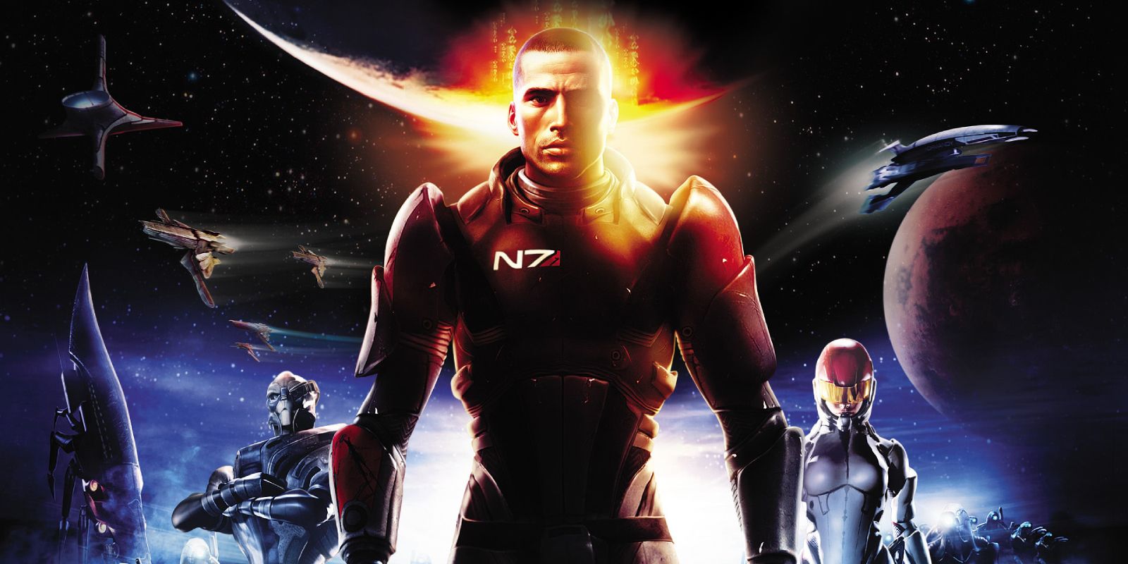 Arte da capa de Mass Effect 1 