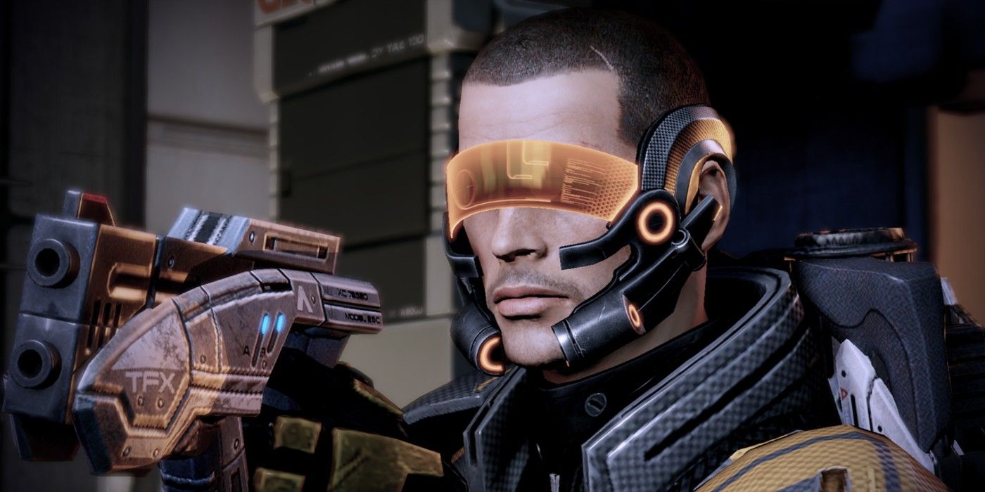 Shepard wears the Equalizer Armor in Mass Effect 2