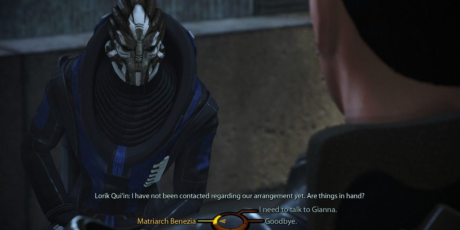 Shepard asks Lorik about Matriarch Benezia on Noveria in Mass Effect