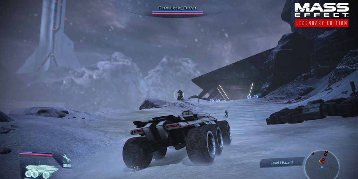 Mass Effect Mako in the snow on Noveria