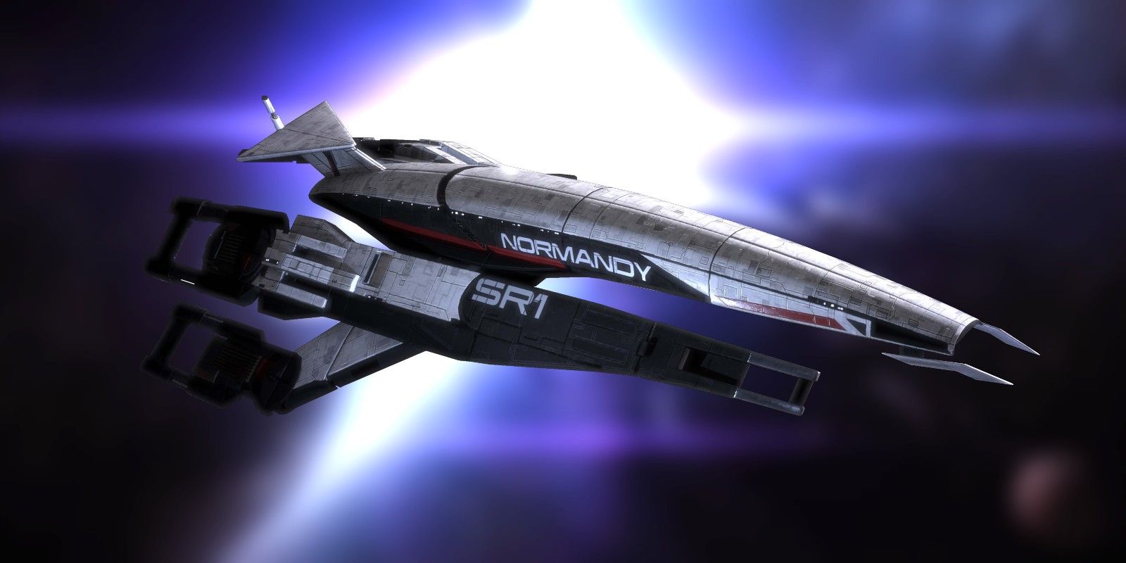The Normandy in space in Mass Effect 2.