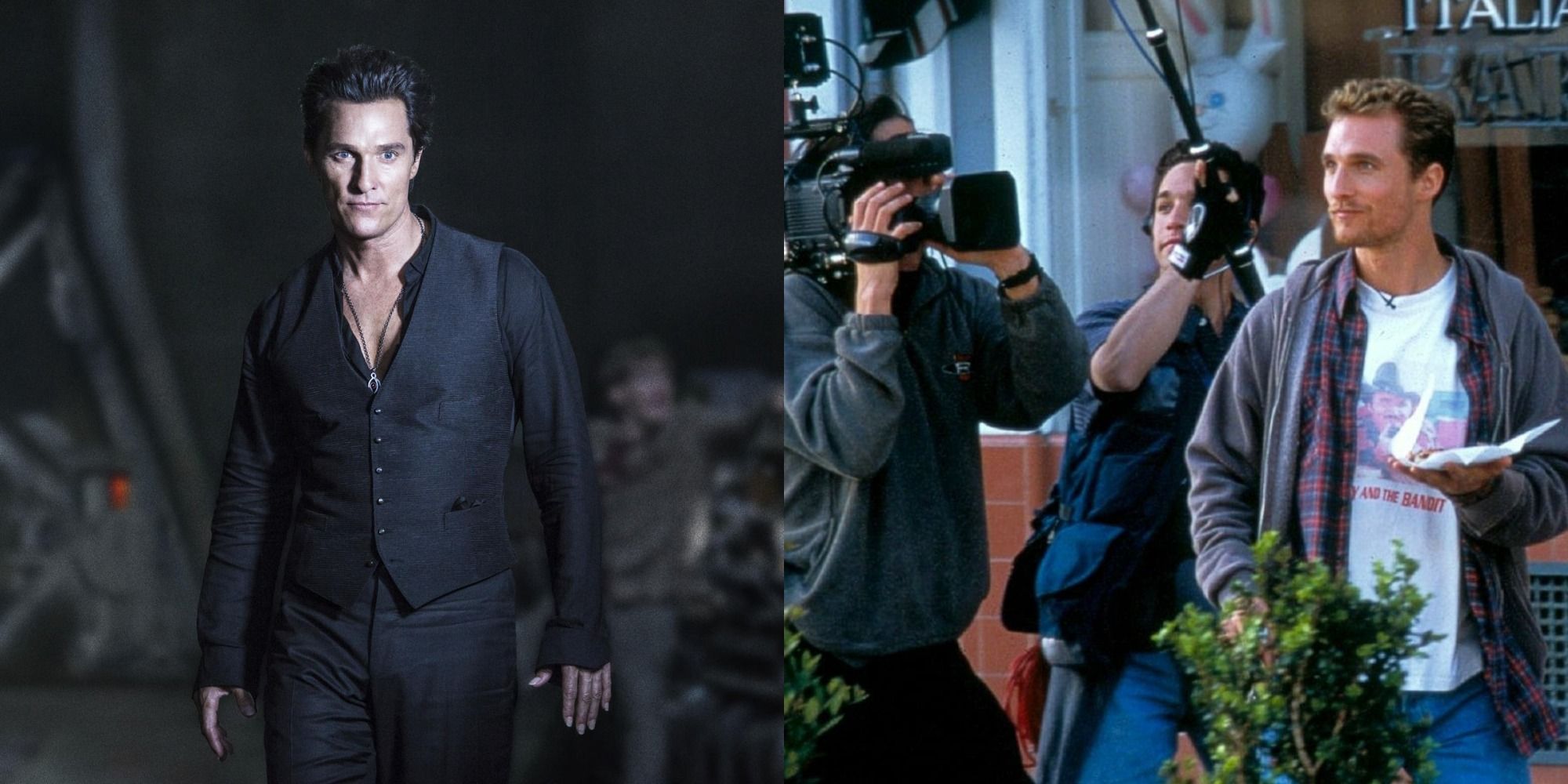 Split image of the Man in Black in The Dark Tower, and ED in EdTV