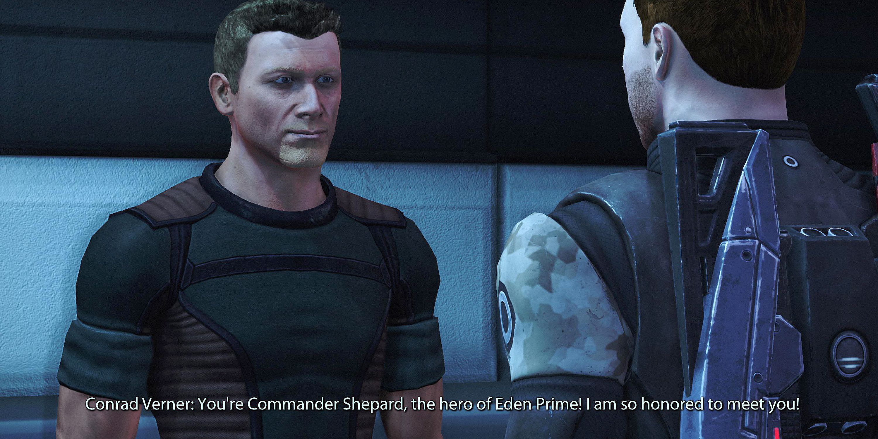 Meeting Conrad on the Citadel in Mass Effect